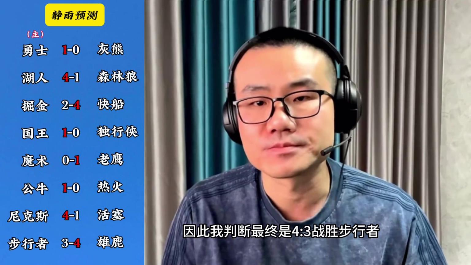 你同意嗎？靜雨對(duì)東西部季后賽球隊(duì)的預(yù)測(cè)：勇贏(yíng)熊 湖船尼鹿晉級(jí)